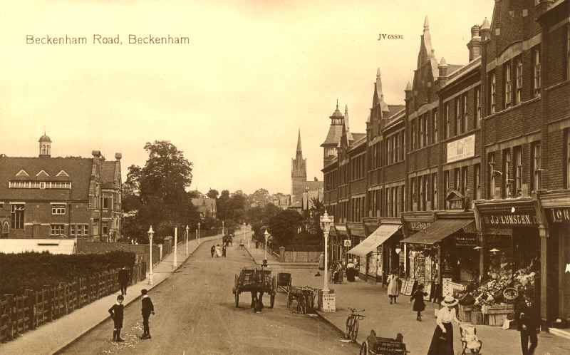 18, Then,  Beckenham Road looking towards Beckenham, 1914.jpg